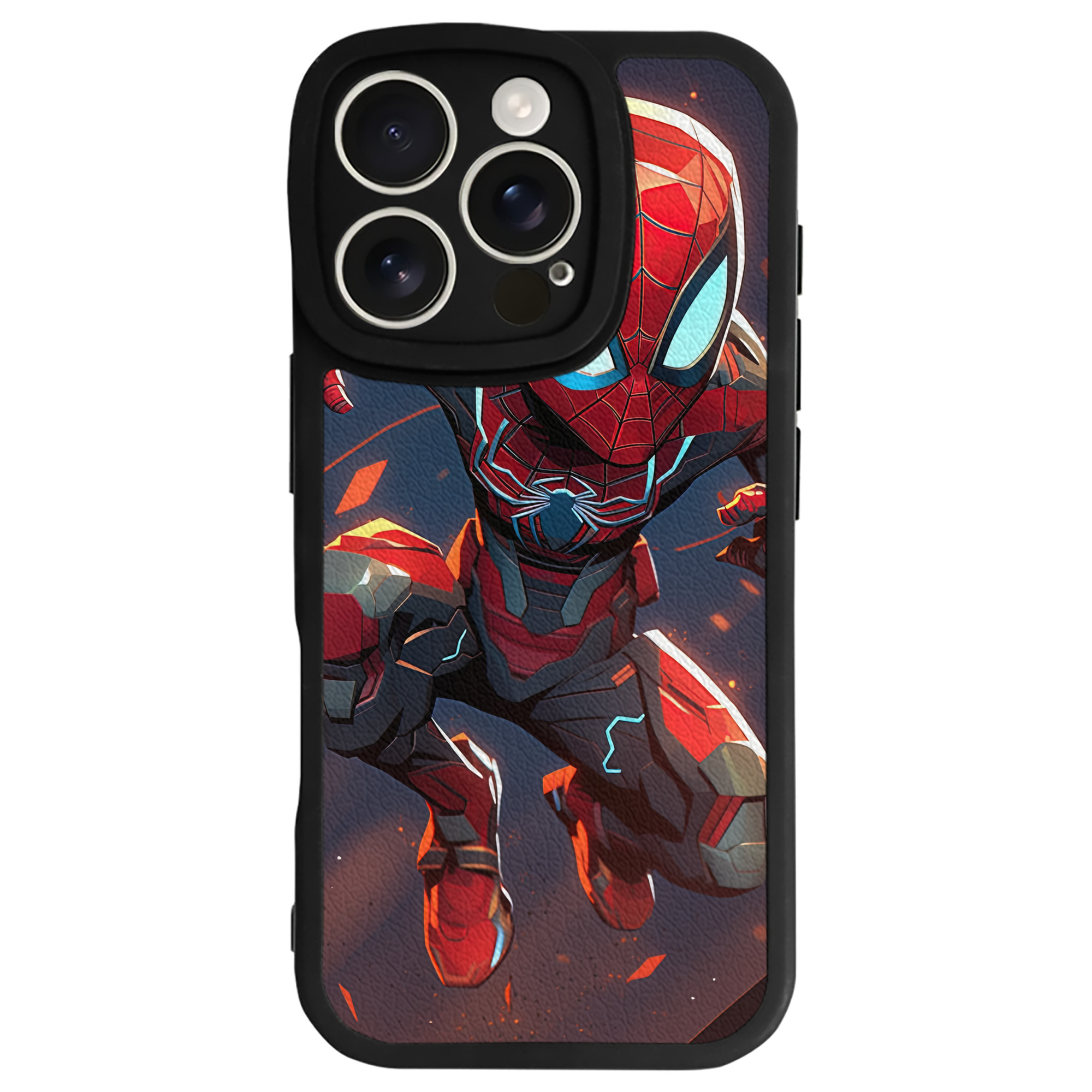 Spider Man スパイダーマン 【iPhone 16シリーズ対応】シリコンスマホケース（レザー調） 材質：シリコン